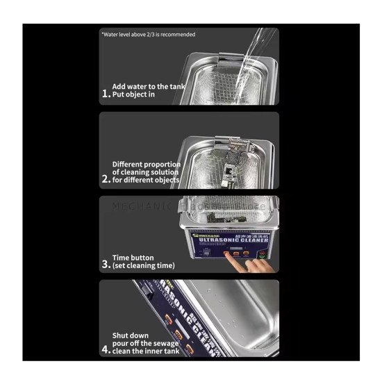 Mechanic iClean-E08P Automatic Ultrasonic Cleaner Mechanic iClean-E08P Automatic Ultrasonic Cleaner