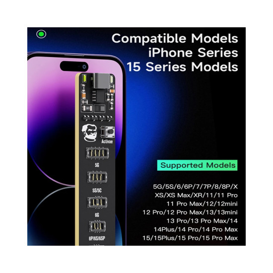 Mechanic F009 Battery Activation Small Board for iPhone 5-15Pro Max / Android 400+ Models Mechanic F009 Battery Activation Small Board for iPhone 5-15Pro Max / Android 400+ Models