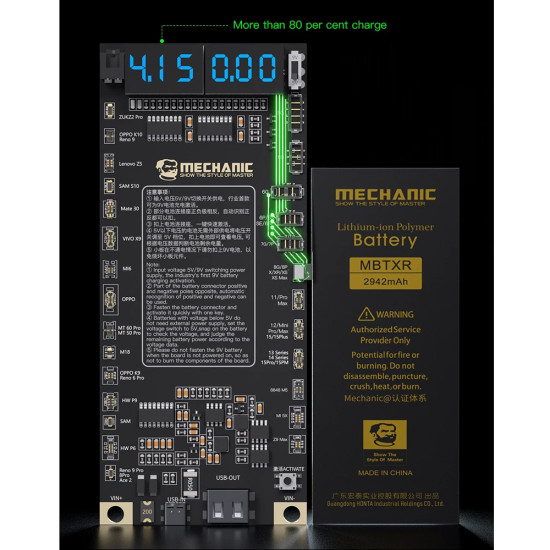 Mechanic F918 Battery Activation Board for iPhone & Android (IP5-15PM) - 2024 Edition Mechanic F918 Battery Activation Board for iPhone & Android (IP5-15PM) - 2024 Edition