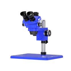 Mechanic iMic 3 B11 (3D Continuous Zoom) 7X~50X Trinocular Stereo Microscope - Blue