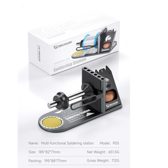 Mechanic RS5 Multi Functional Soldering Wire Holder & Soldering Tips Cleaner