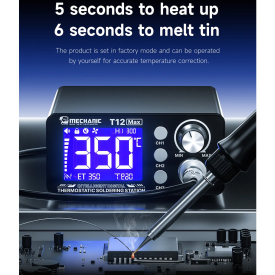 Mechanic T12 Max Soldering Iron Station (75W)