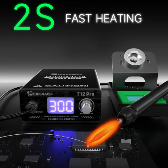 Mechanic T12 Pro Intelligent Anti-Static Temperature Digital Soldering Iron (72W)