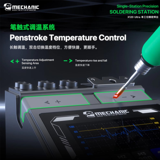 Mechanic X200 Ultra Pen-Style Smart Temperature-Adjustable Dual Station Soldering Station