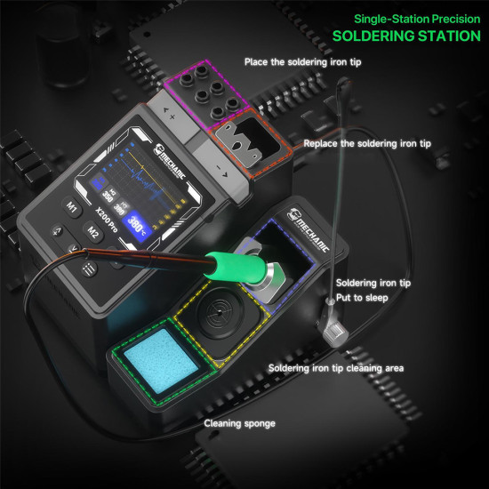 Mechanic X200 Pro Smart Temperature Adjustable Single-Station Precision Soldering Iron Station (200W)