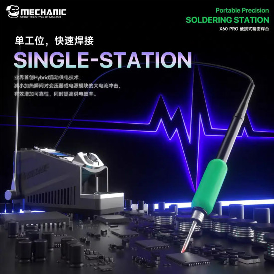 Mechanic X60 Pro C210 Portable Precision Soldering Iron Station (60W)