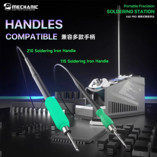 Mechanic X60 Pro C210 Portable Precision Soldering Iron Station (60W)