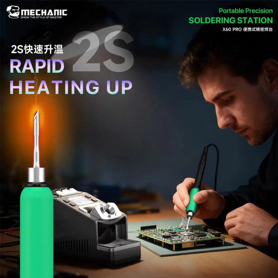 Mechanic X60 Pro C210 Portable Precision Soldering Iron Station (60W)