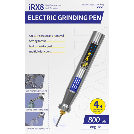 Mechanic IRX8 Intelligent Charging Polishing Pen for IC Chip Grinding and Glue Removal Mechanic IRX8 Intelligent Charging Polishing Pen for IC Chip Grinding and Glue Removal