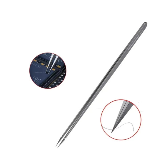 Mechanic KA-11 Ultra-fine Stainless Steel Non-Magnetic Micrometer Pointed Tweezer Mechanic KA-11 Ultra-fine Stainless Steel Non-Magnetic Micrometer Pointed Tweezer