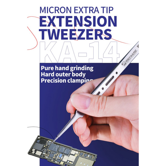 Mechanic KA-14 Ultra-fine Stainless Steel Non-Magnetic Micrometer Pointed Tweezer Mechanic KA-14 Ultra-fine Stainless Steel Non-Magnetic Micrometer Pointed Tweezer