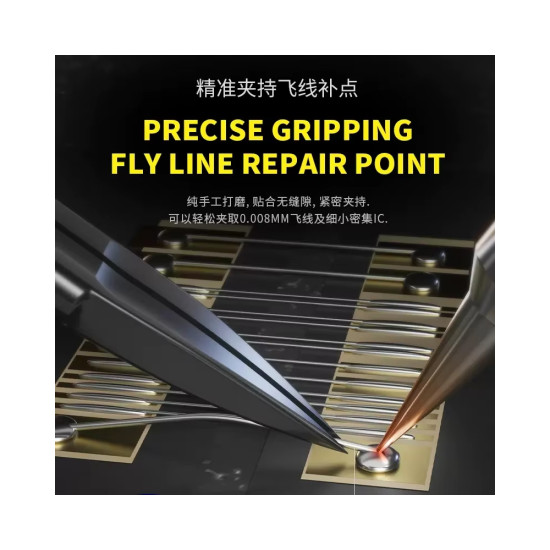 Mechanic KS-11 Hand Polished Anti-static Precision Jumper Wire Tweezer Mechanic KS-11 Hand Polished Anti-static Precision Jumper Wire Tweezer