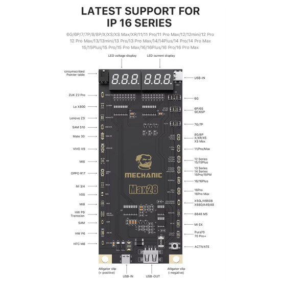 Mechanic F918 Battery Activation Board for iPhone & Android (IP6-16PM) Mechanic F918 Battery Activation Board for iPhone & Android (IP6-16PM)