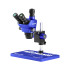 Mechanic D80T 8-80X (3D Continuous Zoom) High-Power Trinocular Stereo Microscope with Big Base