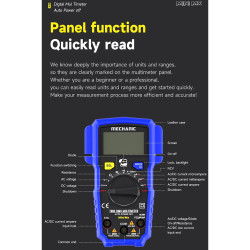 Mechanic Mini MX Intelligent LED Digital Display Multimeter (Upgraded SIV119)