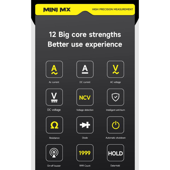 Mechanic Mini MX Intelligent LED Digital Display Multimeter (Upgraded SIV119)