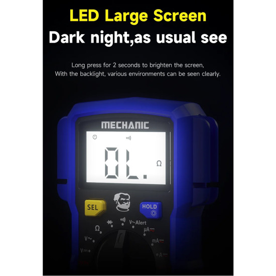 Mechanic Mini MX Intelligent LED Digital Display Multimeter (Upgraded SIV119)