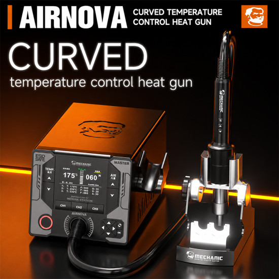 Mechanic AIRNOVA Intelligent Curved Temperature Control Hot Air Rework Station (1200W)