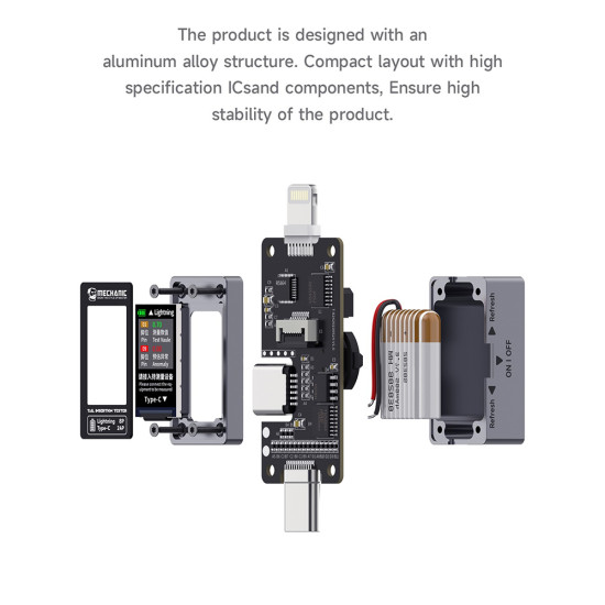 Mechanic T-824 High Precision Digital Display Tail Insertion Tester (Type-C to Lightning ) Mechanic T-824 High Precision Digital Display Tail Insertion Tester (Type-C to Lightning )