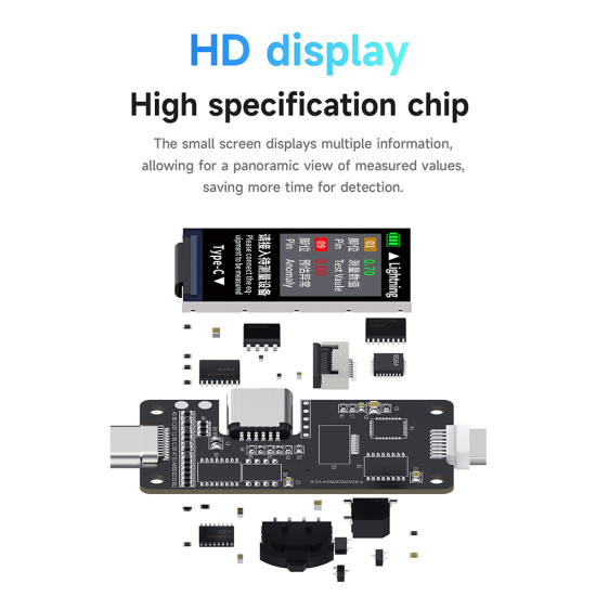 Mechanic T-824 High Precision Digital Display Tail Insertion Tester (Type-C to Lightning ) Mechanic T-824 High Precision Digital Display Tail Insertion Tester (Type-C to Lightning )