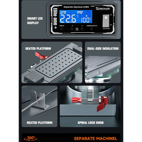 Mechanic Elite One Plus Multi-Function Rotating Separator for  Frame / Screen Disassembly Separation