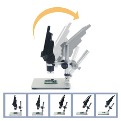 G1200 12MP Digital Microscope 1-1200X Continuous Zoom Magnifier Optical Instruments 7" HD Video Microscopes