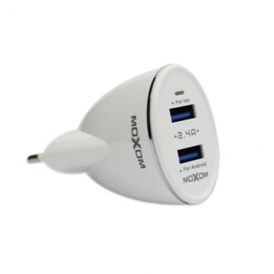 Moxom KH-23 Charger For Iphone With Cable (2.4A) - Premium Quality Moxom KH-23 Charger For Iphone With Cable (2.4A) - Premium Quality
