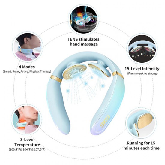 SKG K6 Electric Pulse Neck Massager with Cordless Heating Compress Pain Reliever ( 4 Modes 15 Intensity ) SKG K6 Electric Pulse Neck Massager with Cordless Heating Compress Pain Reliever ( 4 Modes 15 Intensity )