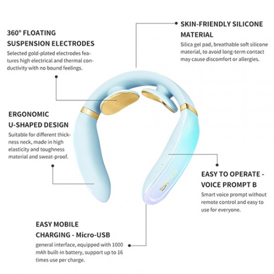SKG K6 Electric Pulse Neck Massager with Cordless Heating Compress Pain Reliever ( 4 Modes 15 Intensity ) SKG K6 Electric Pulse Neck Massager with Cordless Heating Compress Pain Reliever ( 4 Modes 15 Intensity )