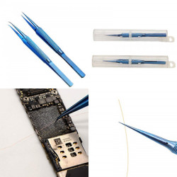 0.15 Titanium Straight & Bent Tweezer For IC Work - (2Pcs)
