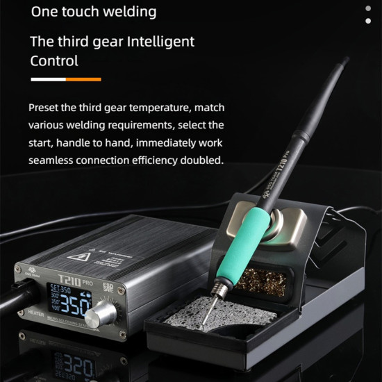 OSS T210 Pro Soldering Iron Station 2S Rapid Heating (75W) With 3 Bits