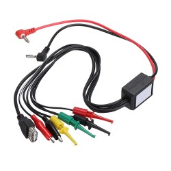 Power Supply Test Lead Cable Kit with 2 Alligator Clip 2 Banana Plug 4 Hook Clip