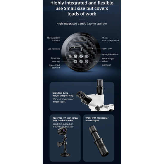 Mega-idea CX60 CMOS 4K Ultra HD Industrial Microscope Camera