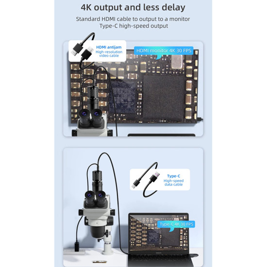 Mega-idea CX60 CMOS 4K Ultra HD Industrial Microscope Camera
