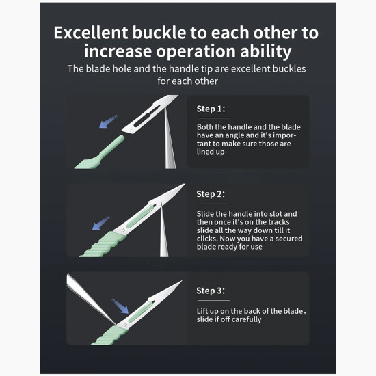 Mega-Idea BXL01 Universal Glass Fiber Knife Handle With 3 Blades 