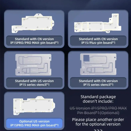 Qianli iSocket Motherboard Layered Test Platform for iPhone 15/15 Plus/15 Pro/15Pro Max (8in1)