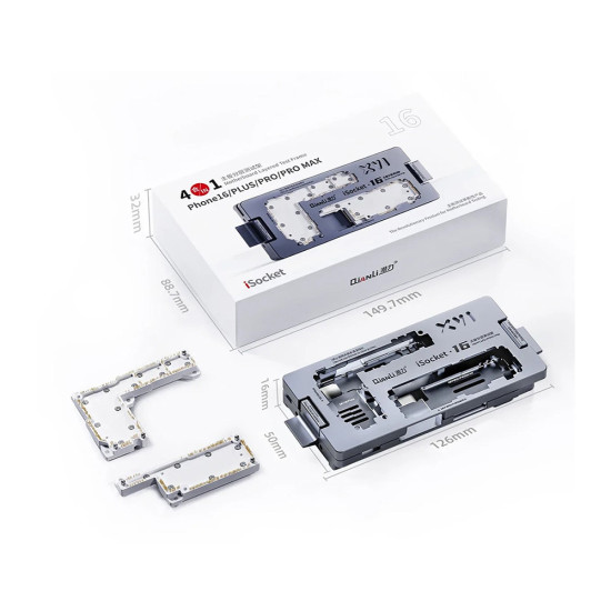 Qianli iSocket 16 Series Motherboard Layered Test Fixture for iPhone 16 / 16 Plus / 16 Pro / 16Pro Max  (4in1)