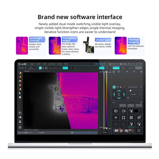 QianLi L256 iStele Dual-Spectral 3D Infrared Thermal Imaging Analyzing Camera QianLi L256 iStele Dual-Spectral 3D Infrared Thermal Imaging Analyzing Camera