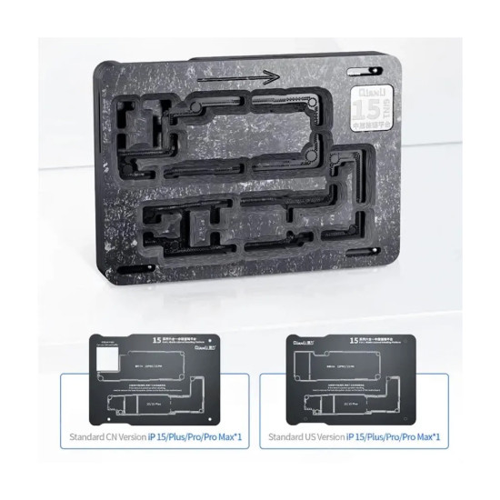Qianli Middle Layer Tin Planting Platform For iPhone 15 / 15 Plus / 15 Pro / 15Pro Max (6in1)