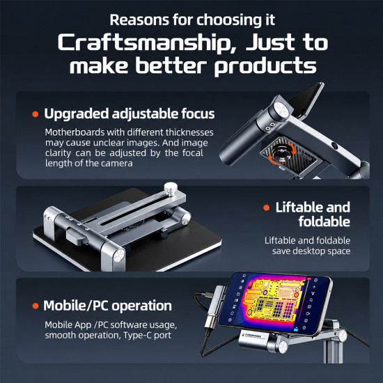 QianLi Fire Eye Pro Foldable Holder Version  Infrared Thermal Camera (Android Device Only)