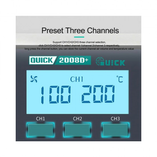 Quick 2008D+ Intelligent Digital Display Rework Station (750W) - Upgraded Model Of Quick 2008 Quick 2008D+ Intelligent Digital Display Rework Station (750W) - Upgraded Model Of Quick 2008
