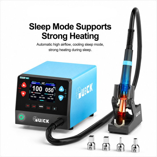 Quick M7 9Channel HD Digital Display Intelligent Hot Air Gun Desoldering Station (1000W)