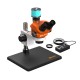 G2Mark RE-50X With RF4 2K HD Camera (3D Continuous Zoom) 7X~50X Trinocular Stereo Microscope With 0.5X CTV Camera Zoom Lens & LED Adjustable Light Exclusive Quality - Medium Base G2Mark RE-50X With RF4 2K HD Camera (3D Continuous Zoom) 7X~50X Trinocular Stereo Microscope With 0.5X CTV Camera Zoom Lens & LED Adjustable Light Exclusive Quality - Medium Base