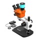 G2Mark RE-50X With RF4 2K HD Camera (3D Continuous Zoom) 7X~50X Trinocular Stereo Microscope With 0.5X CTV Camera Zoom Lens & LED Adjustable Light Exclusive Quality - Small Base G2Mark RE-50X With RF4 2K HD Camera (3D Continuous Zoom) 7X~50X Trinocular Stereo Microscope With 0.5X CTV Camera Zoom Lens & LED Adjustable Light Exclusive Quality - Small Base