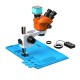 G2Mark RE-50X With RF4 4K Ultra HD Camera (3D Continuous Zoom) 7X~50X Trinocular Stereo Microscope With 0.5X CTV Camera Zoom Lens & LED Adjustable Light Exclusive Quality - Blue Base G2Mark RE-50X With RF4 4K Ultra HD Camera (3D Continuous Zoom) 7X~50X Trinocular Stereo Microscope With 0.5X CTV Camera Zoom Lens & LED Adjustable Light Exclusive Quality - Blue Base