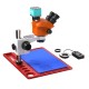 G2Mark RE-50X With RF4 4K Ultra HD Camera (3D Continuous Zoom) 7X~50X Trinocular Stereo Microscope With 0.5X CTV Camera Zoom Lens & LED Adjustable Light Exclusive Quality - Red Base G2Mark RE-50X With RF4 4K Ultra HD Camera (3D Continuous Zoom) 7X~50X Trinocular Stereo Microscope With 0.5X CTV Camera Zoom Lens & LED Adjustable Light Exclusive Quality - Red Base