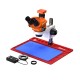 G2Mark RE-50X With 52MP FHD Camera (3D Continuous Zoom) 7X~50X Trinocular Stereo Microscope With 0.5X CTV Camera Zoom Lens & LED Adjustable Light Exclusive Quality - Red Base G2Mark RE-50X With 52MP FHD Camera (3D Continuous Zoom) 7X~50X Trinocular Stereo Microscope With 0.5X CTV Camera Zoom Lens & LED Adjustable Light Exclusive Quality - Red Base