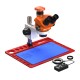 G2Mark RE-50X With 52MP FHD Camera (3D Continuous Zoom) 7X~50X Trinocular Stereo Microscope With 0.5X CTV Camera Zoom Lens & LED Adjustable Light Exclusive Quality - Red Base G2Mark RE-50X With 52MP FHD Camera (3D Continuous Zoom) 7X~50X Trinocular Stereo Microscope With 0.5X CTV Camera Zoom Lens & LED Adjustable Light Exclusive Quality - Red Base