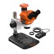 G2Mark RE-50X With 52MP FHD Camera (3D Continuous Zoom) 7X~50X Trinocular Stereo Microscope With 0.5X CTV Camera Zoom Lens & LED Adjustable Light Exclusive Quality - Small Base G2Mark RE-50X With 52MP FHD Camera (3D Continuous Zoom) 7X~50X Trinocular Stereo Microscope With 0.5X CTV Camera Zoom Lens & LED Adjustable Light Exclusive Quality - Small Base
