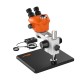 G2Mark RE-50X (3D Continuous Zoom) 7X~50X Trinocular Stereo Microscope With Camera Option & LED Adjustable Light Exclusive Quality - Medium Base G2Mark RE-50X (3D Continuous Zoom) 7X~50X Trinocular Stereo Microscope With Camera Option & LED Adjustable Light Exclusive Quality - Medium Base